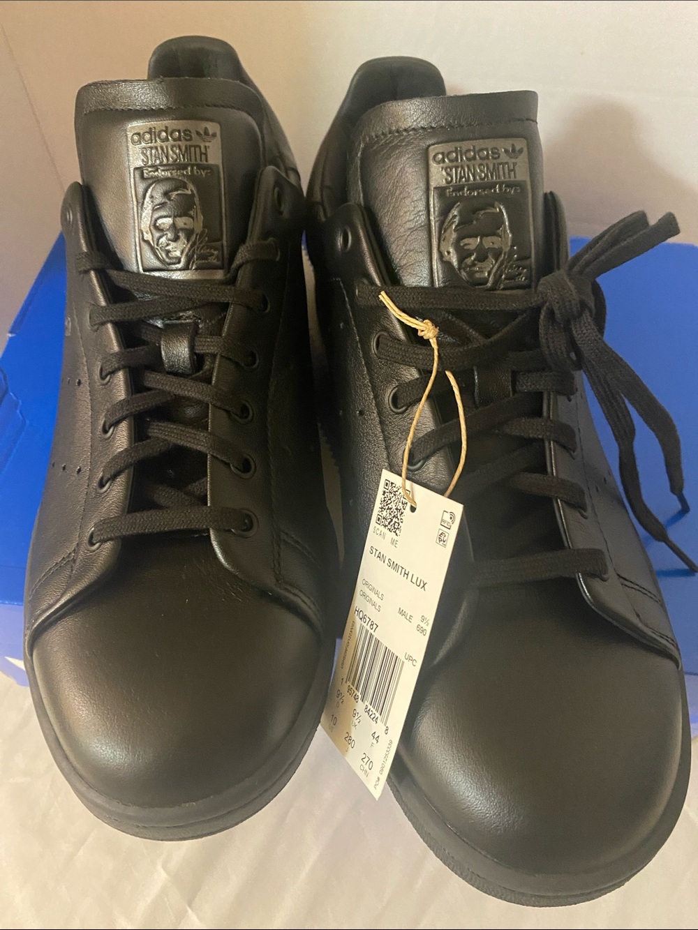 adidas Stan Smith Lux Men's Black Leather Sneakers